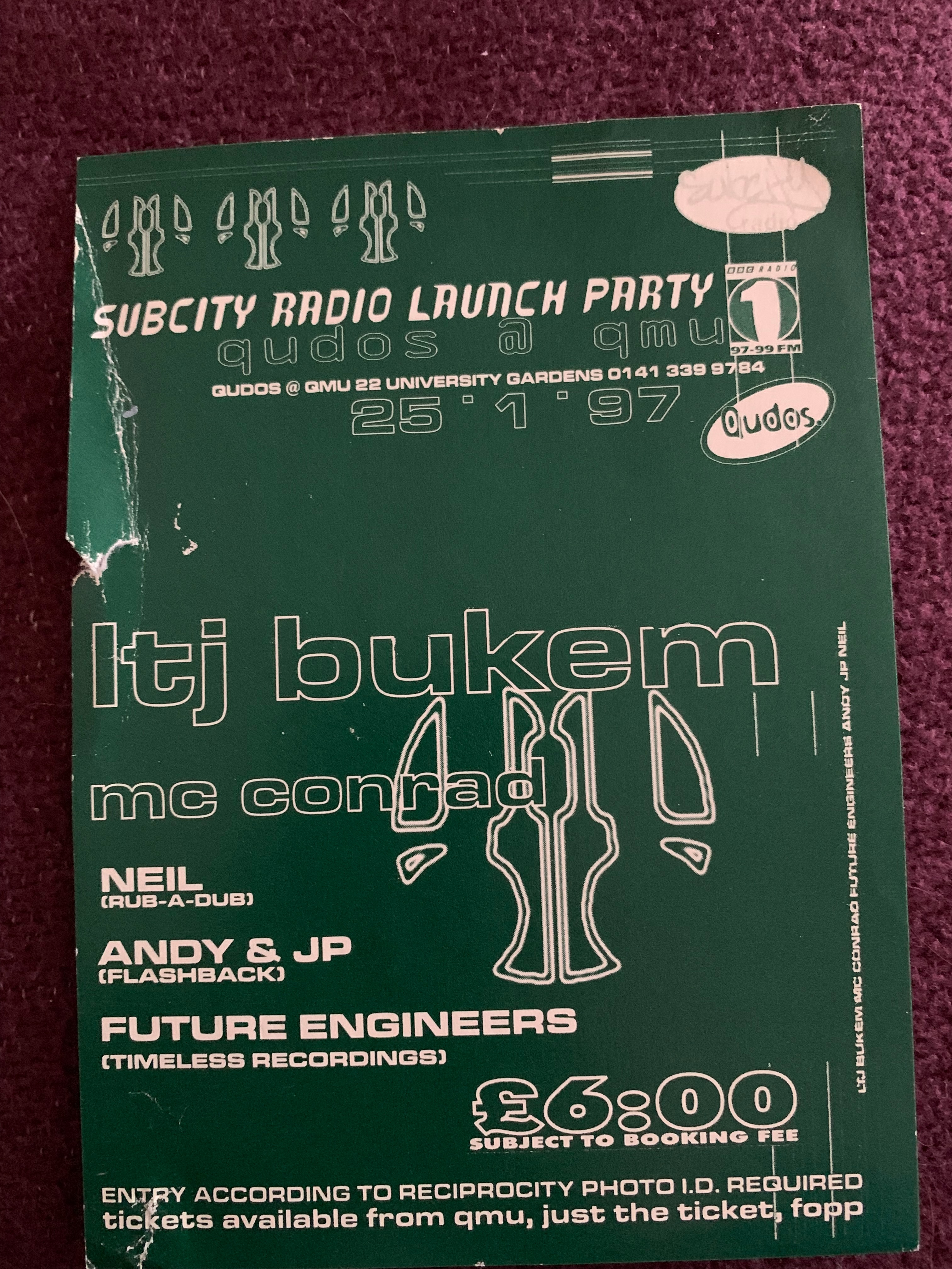 SubCity Radio Launch Party with LTJ Bukem and MC Conrad