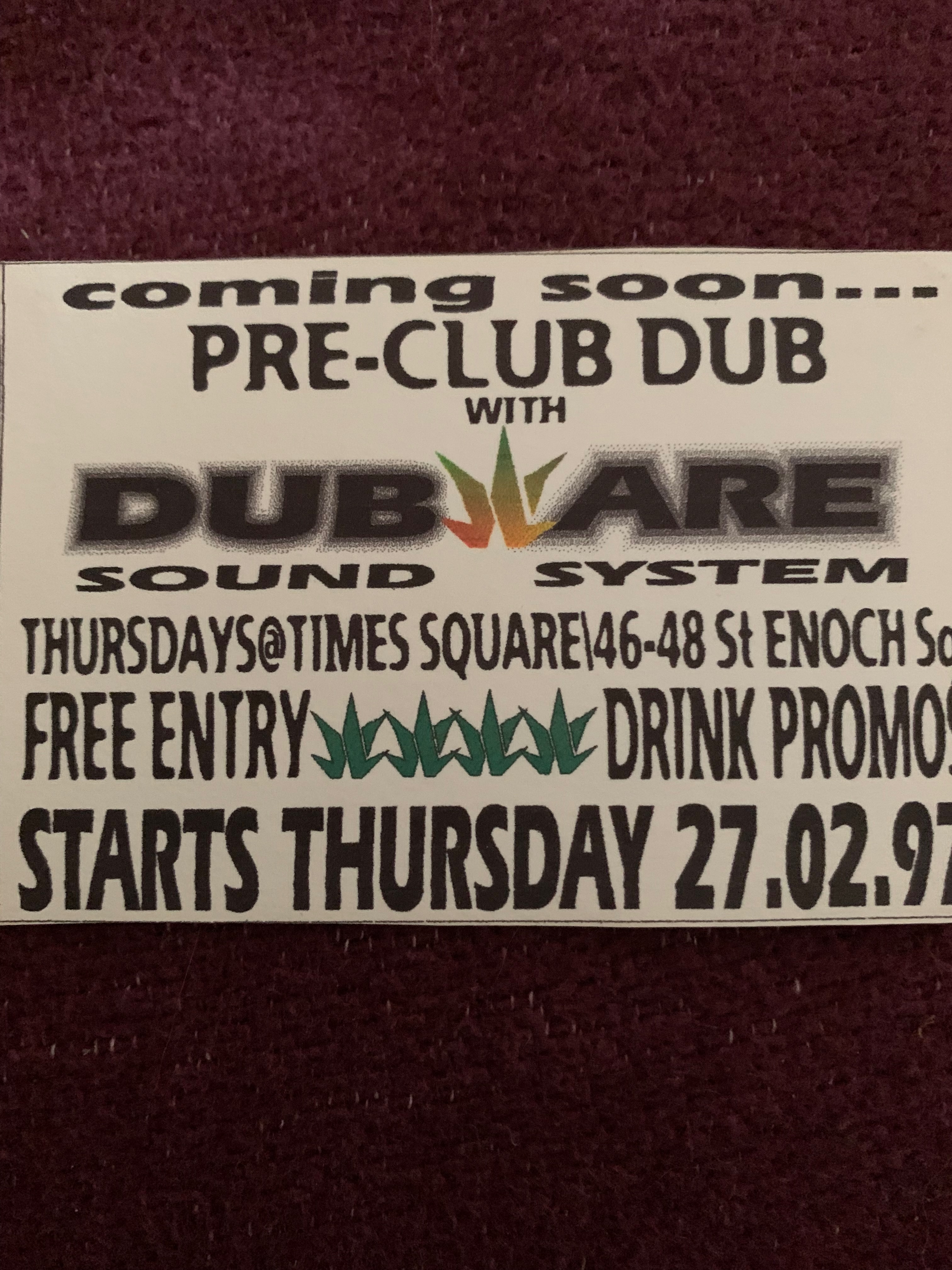 Pre-Club Dub with Dubware Sound System