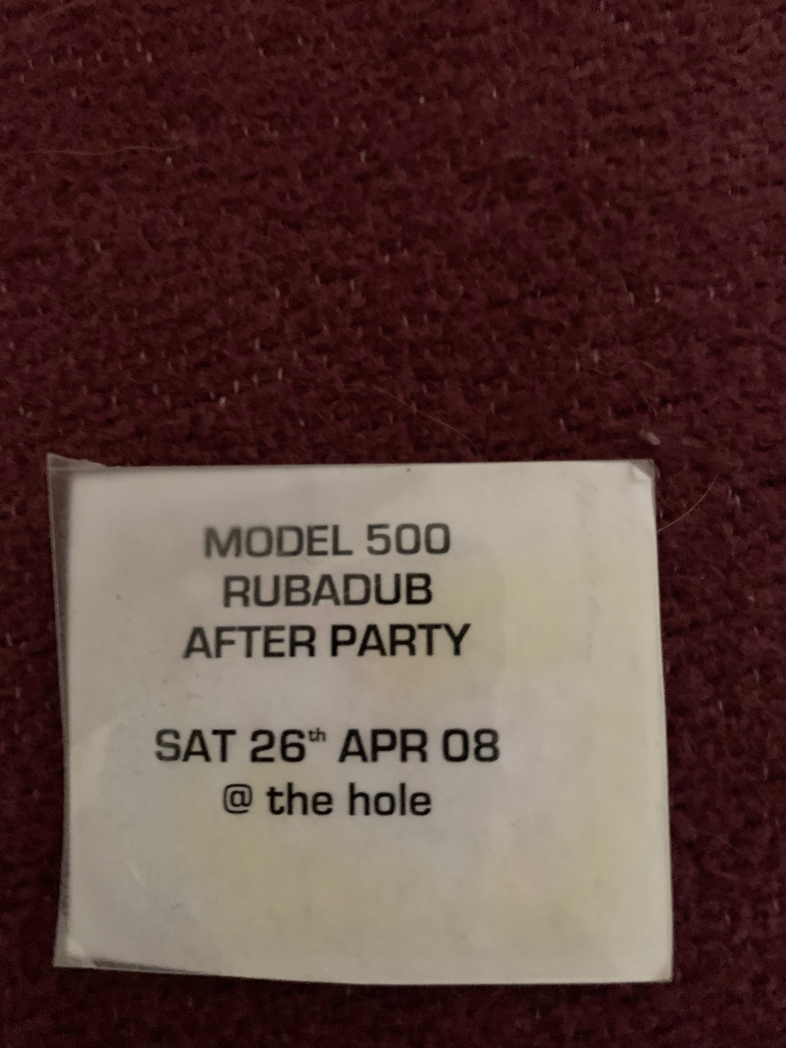 Model 500 Rubadub After Party
