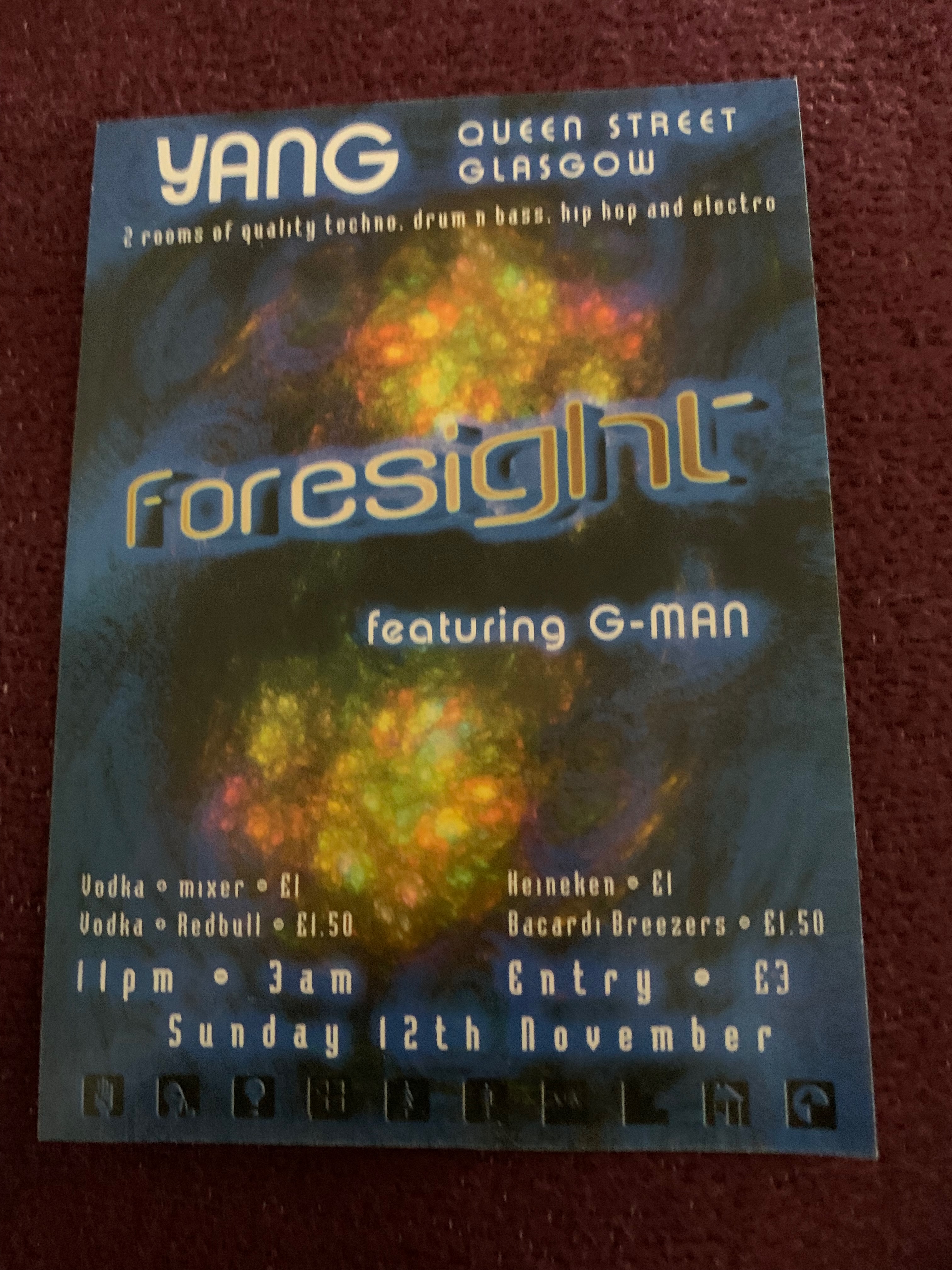 Foresight @ Yang featuring G-Man